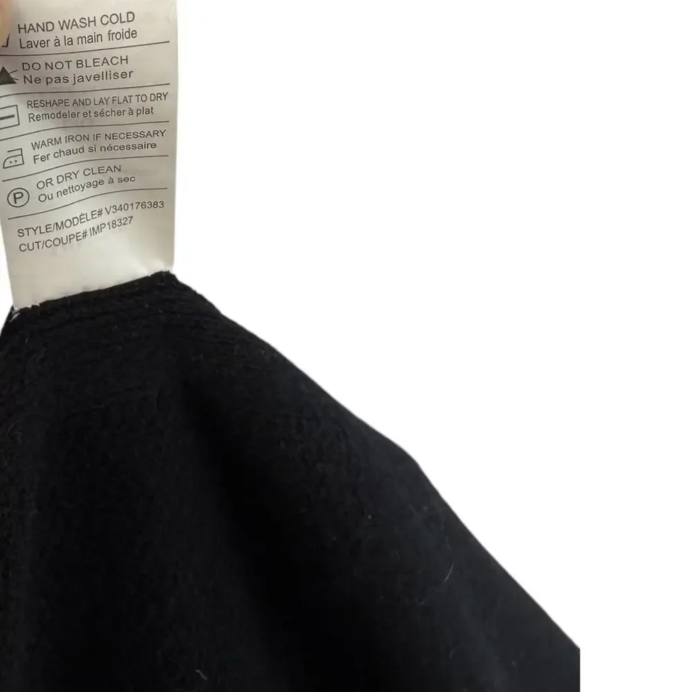 Vince‎ Black Cashmere Wool Open Front Duster Cardigan Sweater Size Large